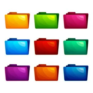 Beautiful and nice group of multi-colored files Illustrazione stock