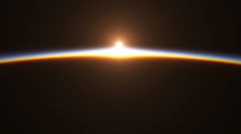 Beautiful And Realistic Sunrise Over The Earth. Ultra High Definition Stock Footage