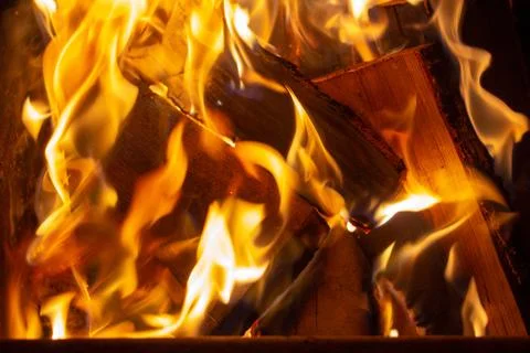Beautiful and at the same time dangerous fire Stock Photos