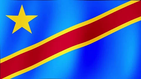 Beautiful and spectacular flag of DEMOCRATIC REPUBLIC OF CONGO waving harmoni Stock Footage 315136953