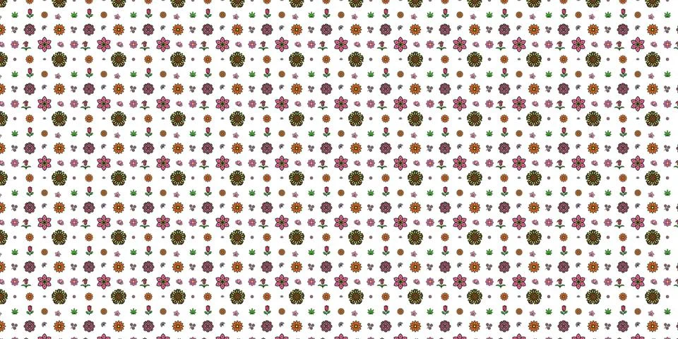 The beautiful and unique flower pattern with white background Stock Illustration