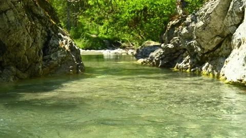 Beautiful and wild small stream in the mountains Stock-Footage 211489679