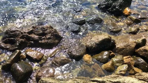 Beautiful Andaman Sea washes the cliffs Stock Footage 108695366
