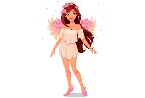 Beautiful angel vector illustration Stock Illustration