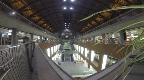 Beautiful angle Time Lapse at Brussels European Train station Stock Footage 40051414
