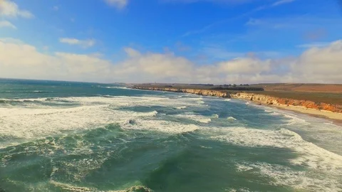 Beautiful Angry Ocean Stock Footage 89987475