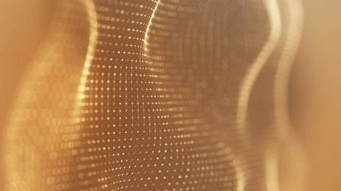 Beautiful animated flowing dots, particles network abstract background Stock Footage 305863255