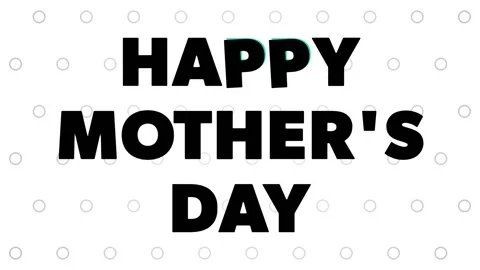 Beautiful Animated Happy Mothers Day On Minimalism Background Text Message Stock Footage