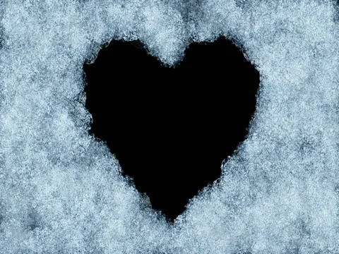 Beautiful Animation of Freezing Window forming Heart Shape Stock Footage 80635672