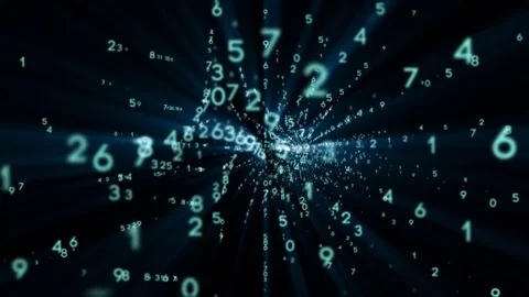Beautiful animation of the Global Digital Network Growing with Numbers Flying Stock Footage 79675196