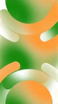 Beautiful animation of indian flag gradient colours in different circles Stock Illustration