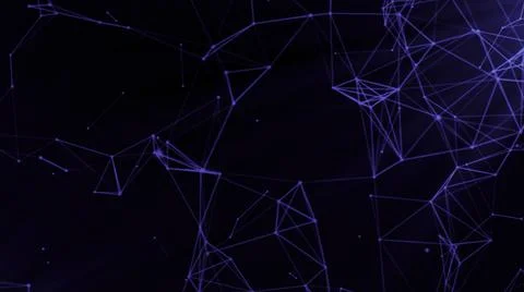 Beautiful animation with moving chains in space. Motion. Flying chains of Illustrazione stock