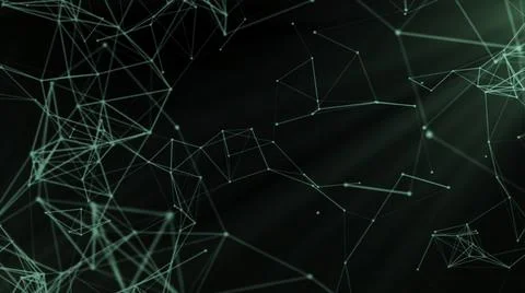 Beautiful animation with moving chains in space. Motion. Flying chains of Stock Illustration