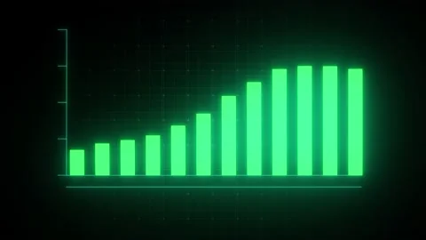 Beautiful animation of rising bar graph. ultra HD 4K Stock Footage 160117588