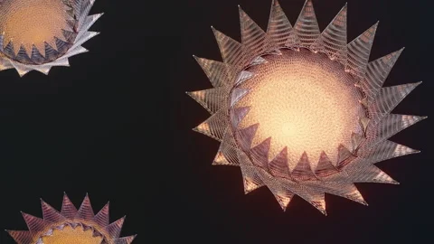 Beautiful Animation With Sci Fi Digital Flowers Stock Footage 148234303