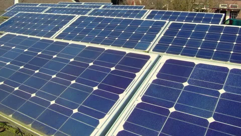 Beautiful Animation Of Solar Panels Stock Footage 137326359