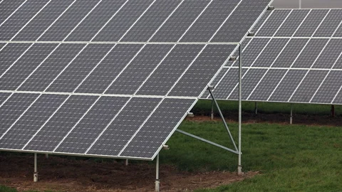 Beautiful Animation Of Solar Panels Stock Footage 137328277