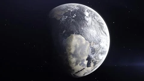 Beautiful animation with a view of the moon. Motion . A bright rotating moon Stock Illustration