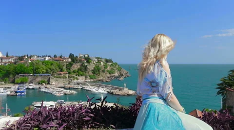 Beautiful Antalya harbor. Stock Footage 49819790