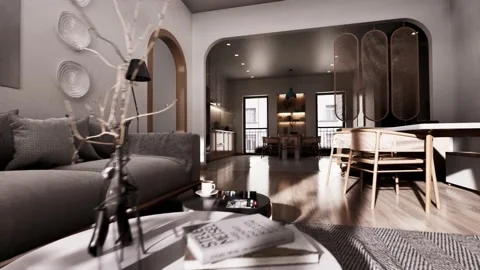 Beautiful Apartment with modern interior design Video stock 218217501