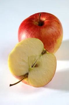 Beautiful apple on a light background Stock Photos