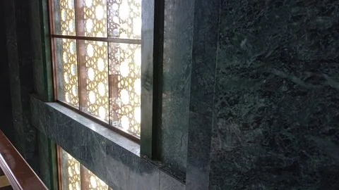A Beautiful Architecture of the Window in the Mosque Stock Photos