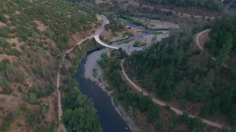 A beautiful arial view of a bridge Video stock 54003524