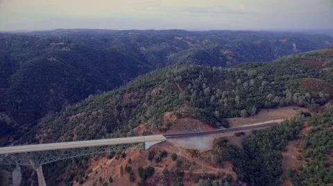 A beautiful arial view of a bridge Video stock 54003556