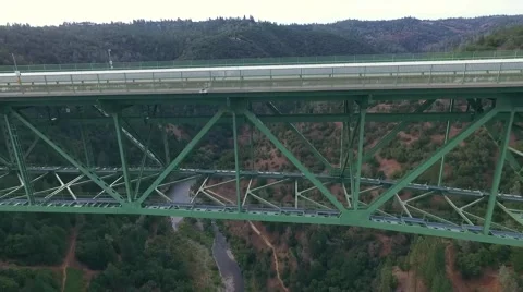 A beautiful arial view of a bridge Video stock 54004414