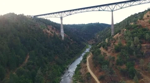 A beautiful arial view of a bridge Video stock 54004500