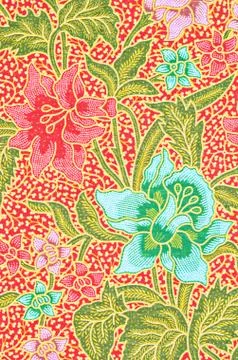 Beautiful of art Thai Batik Pattern. Stock Illustration