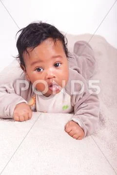 Beautiful asian and indian boy isolated Stock Photos