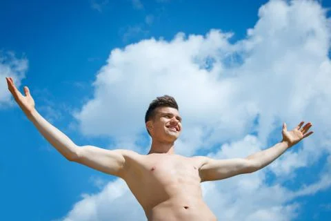 Beautiful athletic man 写真素材