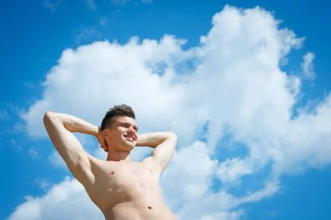 Beautiful athletic man 스톡 사진