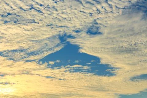 Beautiful atmosphere of the cloud sky at sunset. Stock Photos
