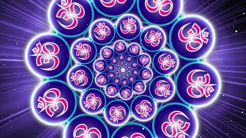 Beautiful Aum Symbol Abstract Background Stock Footage 220107845