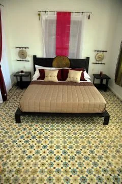 Beautiful authentic arabic bedroom Stock Photos