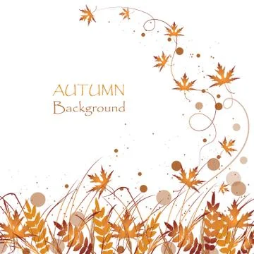 Beautiful autumn background Stock Illustration