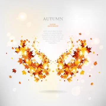 Beautiful autumn background Stock Illustration