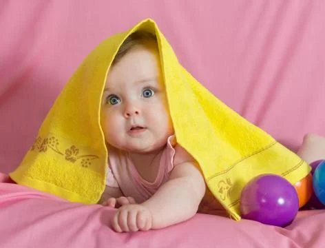 Beautiful baby girl Stock Photos