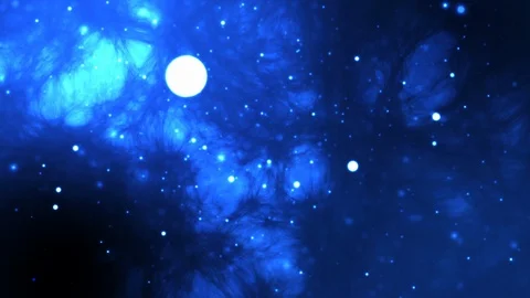 Beautiful background with balls of light flying around Stock Footage 112608396