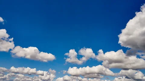 Beautiful background blue gradient colors. Picturesque idyllic scenery cloudy Stock Footage 136220823