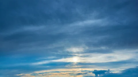 Beautiful background blue gradient colors. Picturesque idyllic scenery cloudy 스톡 동영상 136457084