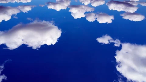 Beautiful background blue gradient colors. Picturesque idyllic scenery cloudy Stock Footage 136457116