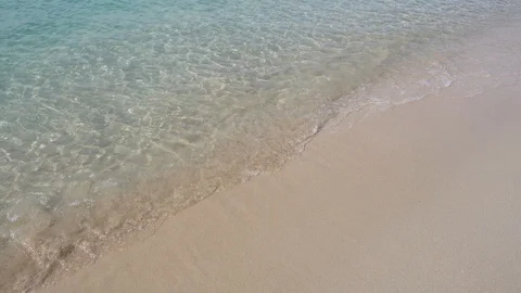 Beautiful background clean beach in summer Stock Footage 90196071