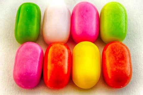 Beautiful background of colored and various candy or pills Stock Photos
