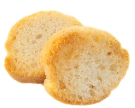 Beautiful background of croutons of bread Stock Photos