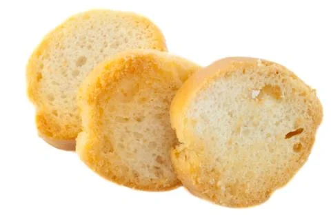 Beautiful background of croutons of bread Stock Photos