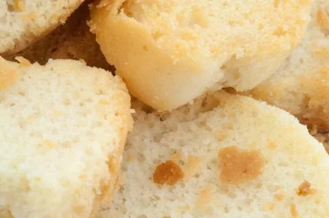 Beautiful background of croutons of bread Stock Photos