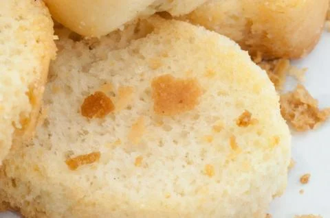 Beautiful background of croutons of bread Stock Photos
